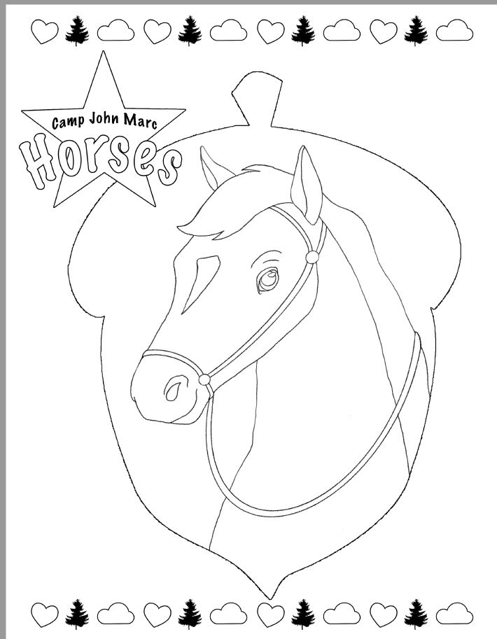 Horses Coloring Page